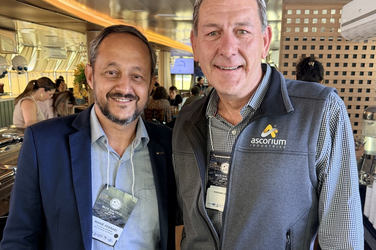 Leandro Mané Ferrari y Stephane De Rycke en el Blue Nautical Hub Brasil 2026